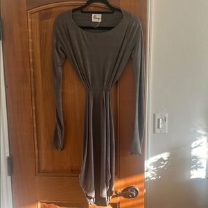 Pencey Open back Charcoal Long Sleeve mini Dress